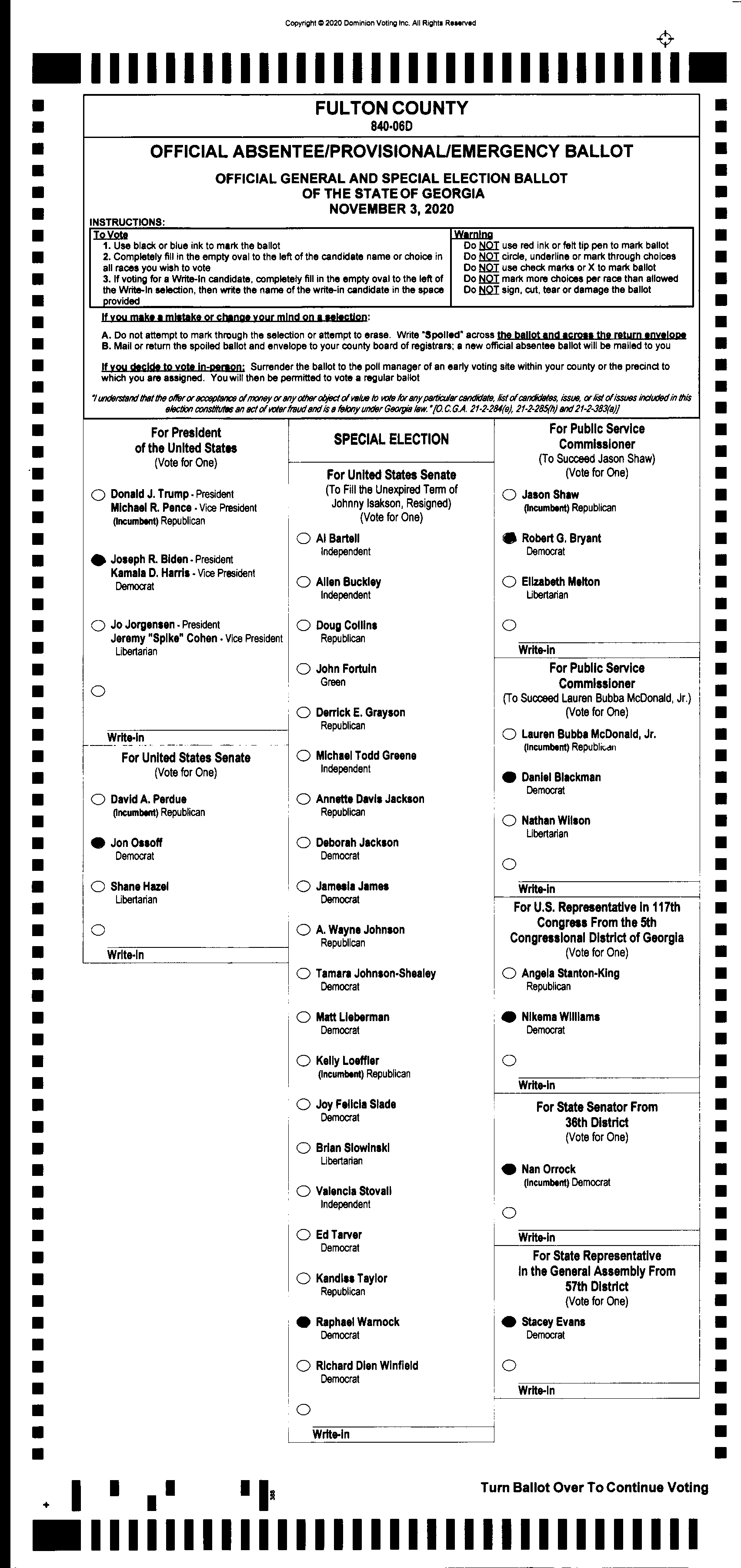 Doubled Ballot